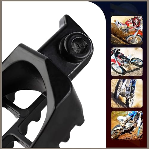 FLYPIG فلايبج مقاعد قدم من الألمنيوم للدراجات الترابية 50 70 90 110 PW50 TW200 XR50R XR70 CRF50 CRF50F CRF70 CRF70F CRF80 CRF80F CRF100F KLX110 TT225S أسود - Image 3