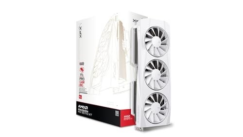XFX Quicksilver AMD Radeon RX 9070XT White Gaming Edition with 16GB GDDR6 HDMI 3xDP RDNA 4 RX97TQICKW9 Graphics Card Compatible with Desktop PCs - Image 1