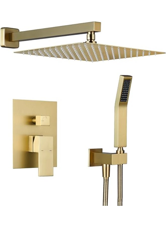 TASVORA 2 Way Rain Shower System | Shower Combo Set | Wall Mount | Faucet | Bathroom Faucets with Rainfall Shower Head and Hand Shower - Image 1