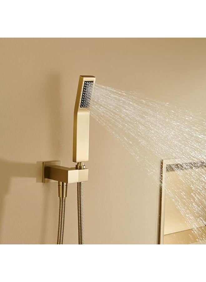 TASVORA 2 Way Rain Shower System | Shower Combo Set | Wall Mount | Faucet | Bathroom Faucets with Rainfall Shower Head and Hand Shower - Image 4