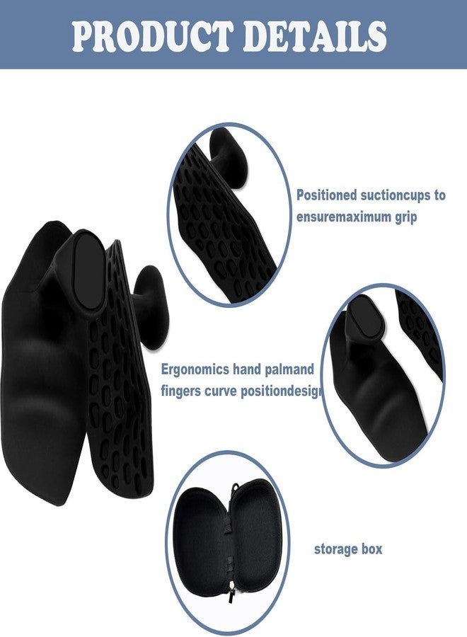 Suicune Gym Hand Grips, Weight Lifting Grips with Storage Box, Fingerless Workout Gloves for Palm Protection, Anti-Slip Silicone Gym Grip for Training and Exercise, Dumbbell, Deadlifts, Pull-Ups - Image 3