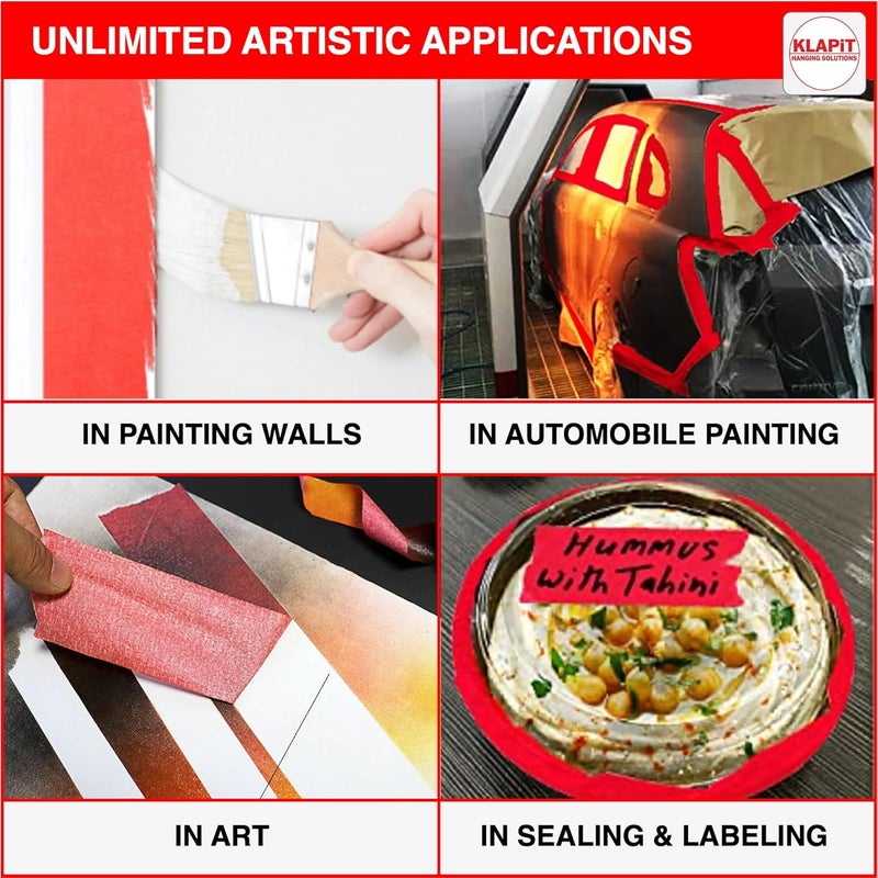 KLAPiT Waterproof Masking Tape - 1 Inch x 50m - Image 5