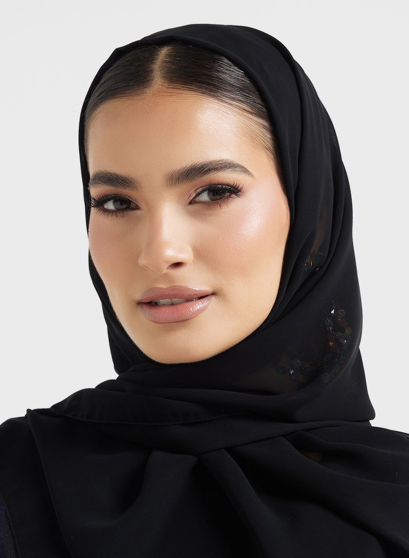 hayas closet V-Neck Button Detailed Flared Sleeve Abaya  - Image 4
