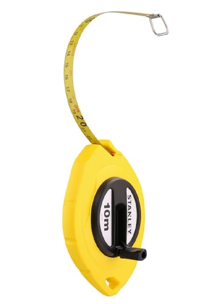 Stanley - STANLEY 0-34-102 Steel Long Tape Measure 10m with Barbed Hook and ABS Case, Class II Accuracy - Image 1