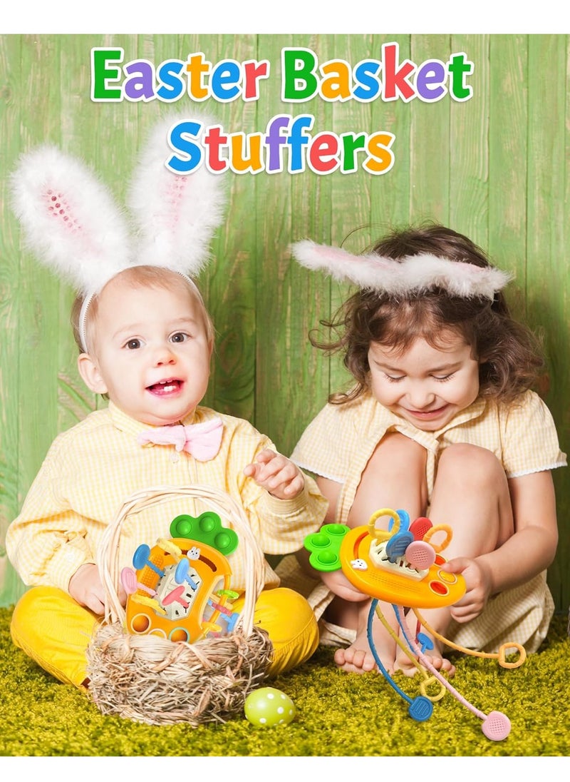 Teething Silicone Baby Toys Moe Rabbit Carrot Sensory Toys For 18+ months