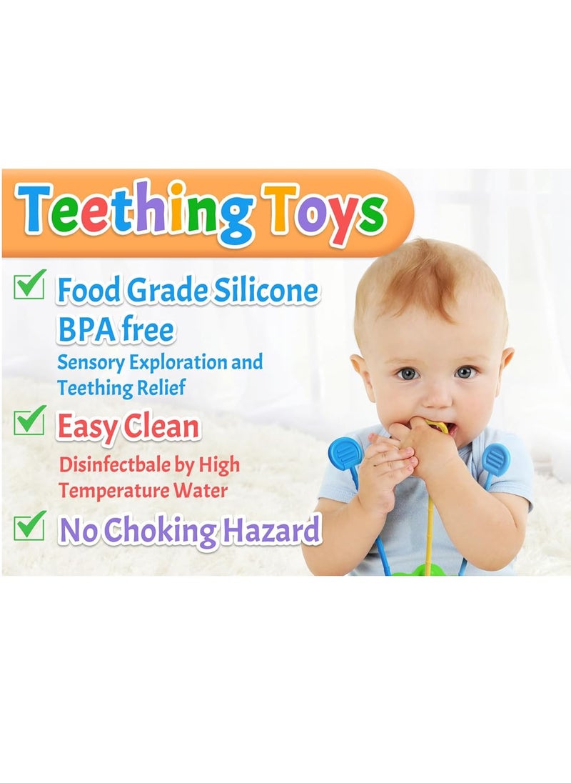 Teething Silicone Baby Toys Moe Rabbit Carrot Sensory Toys For 18+ months
