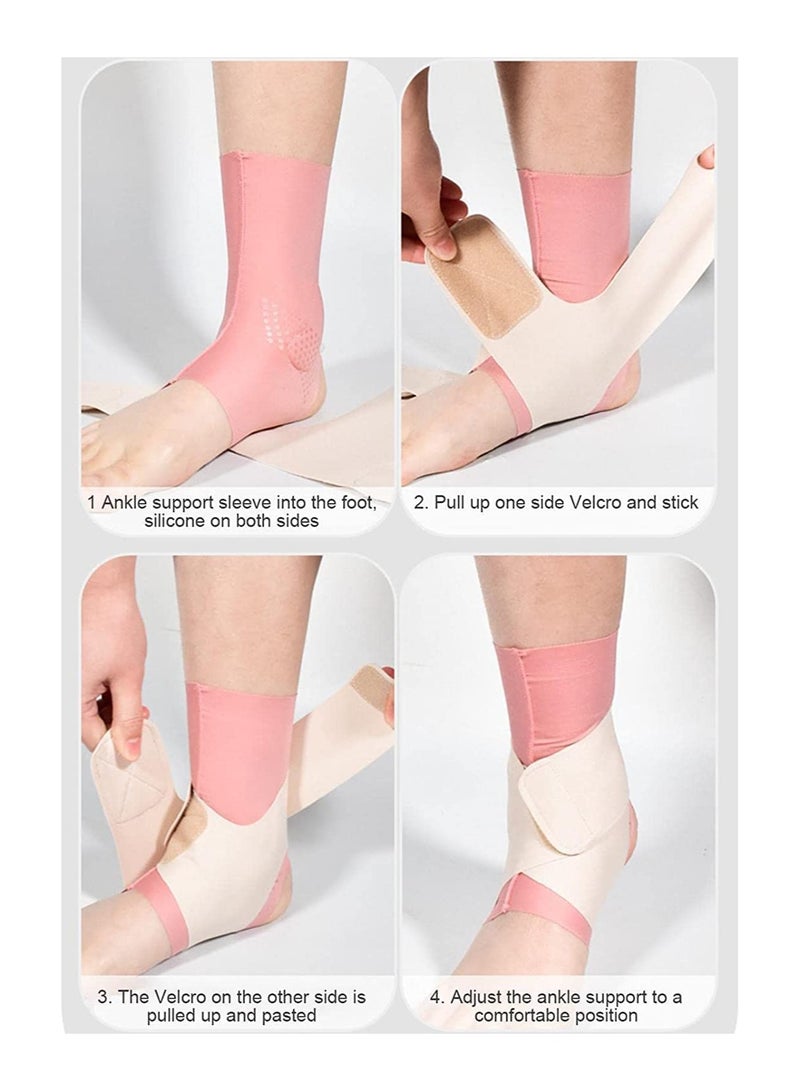 SYOSI Ankle Support Brace Foot Sleeve Ankle Brace for Arch Adjustable Ankle Support Football Basketball Volleyball Running For Sprained Foot Tendonitis Plantar Fasciitis - Image 3