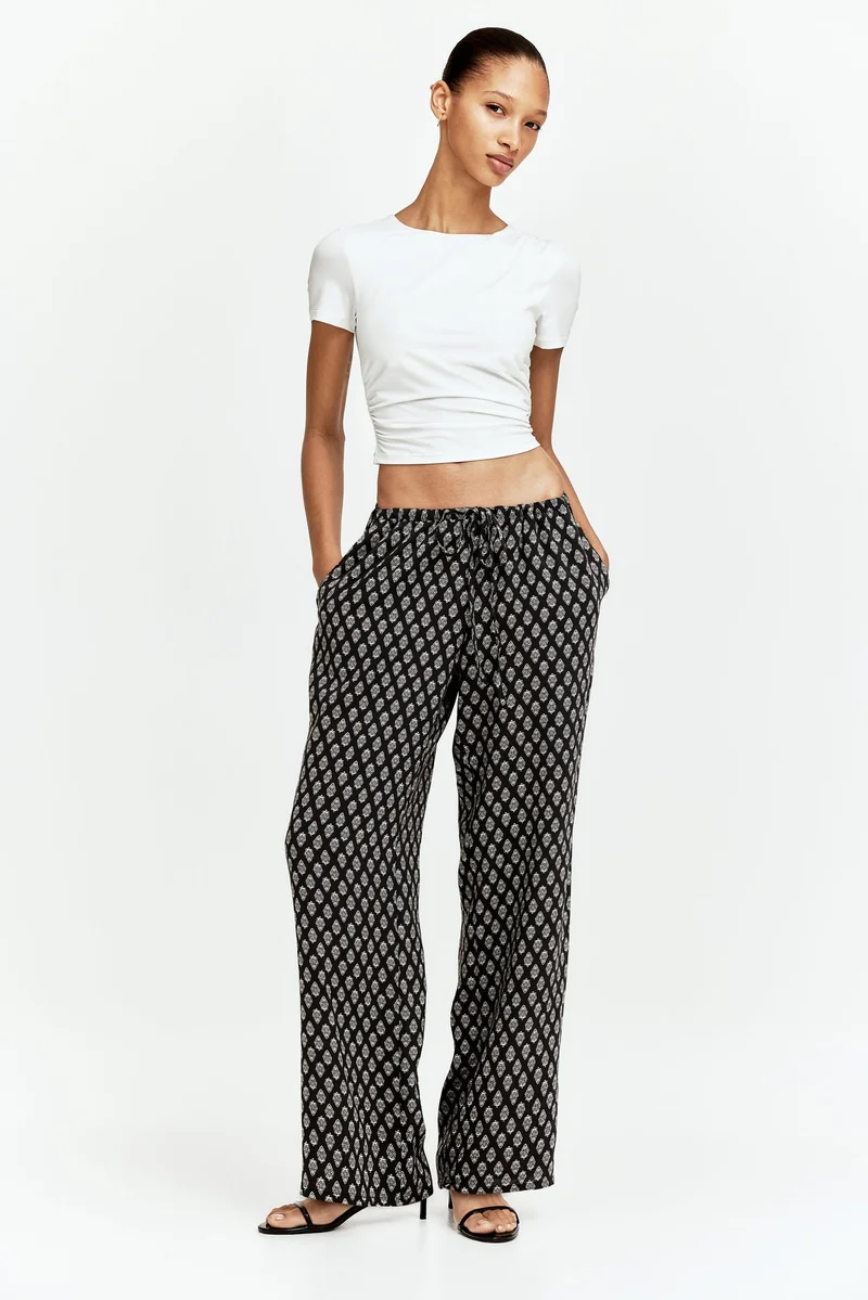 H&M Straight drawstring trousers