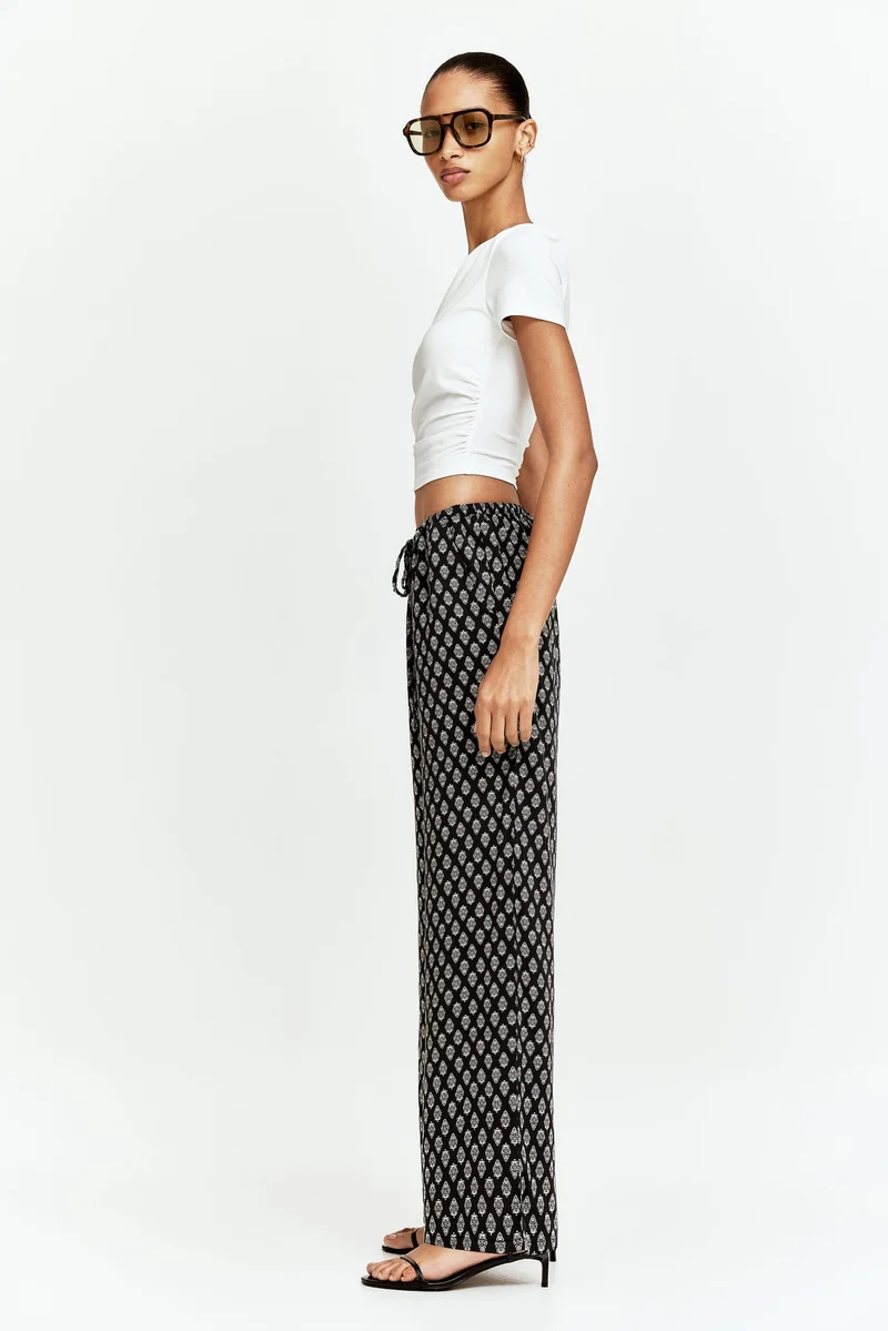 H&M Straight drawstring trousers