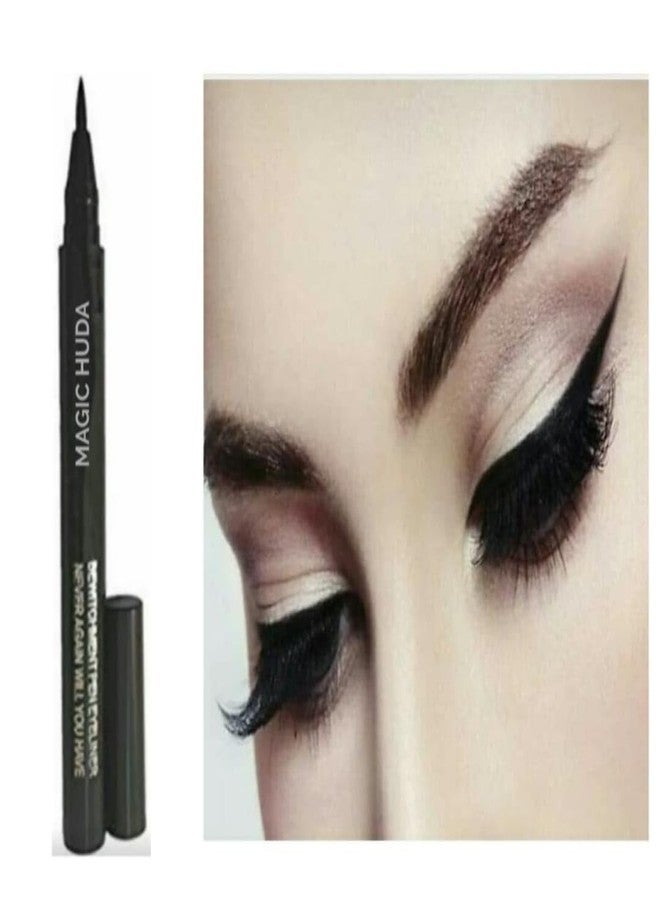 MagicHuda Magic Huda Eye Care Combo Waterproof Long Lasting Sketch Pen Eyeliner In Black Matte Finish (Pack Of 3) - Image 2
