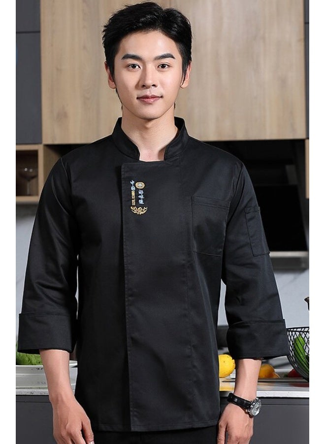 NIBEMINENT Breathable Chef Jacket Hotel Costume  Men Women Restaurant Kitchen Cook Clothes Waiter Uniform Chef Shirt - Image 1