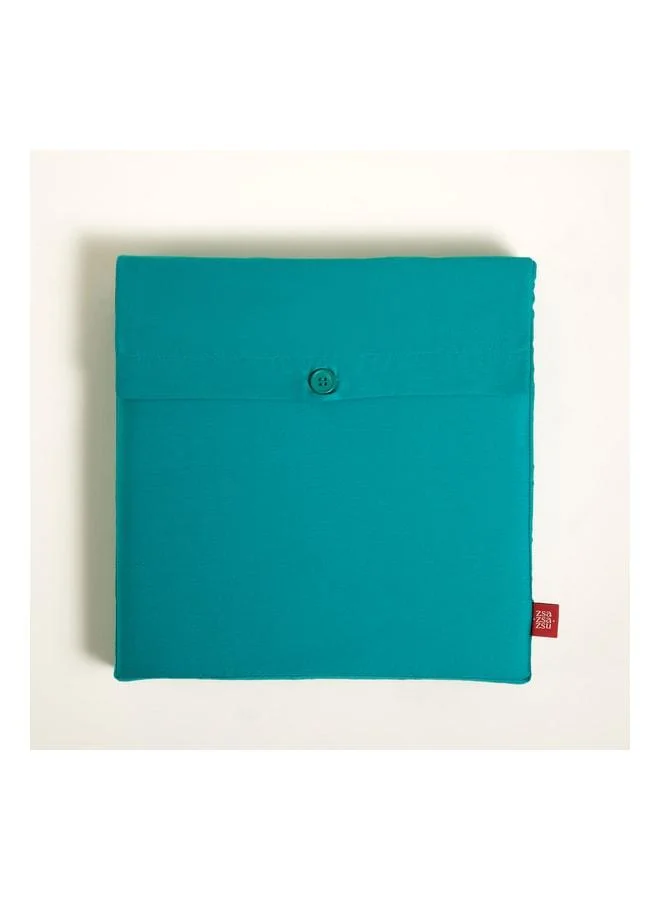 Zsa Zsa Zsu  Solid Dark Green Double Bed Cotton Satin Elastic Sheet.  | Best Price UAE