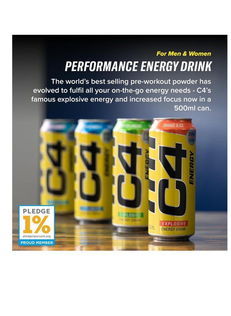 CELLUCOR C4 Frozen Bombsicle Zero Sugars Energy Drink 12 X 500ML - Image 3