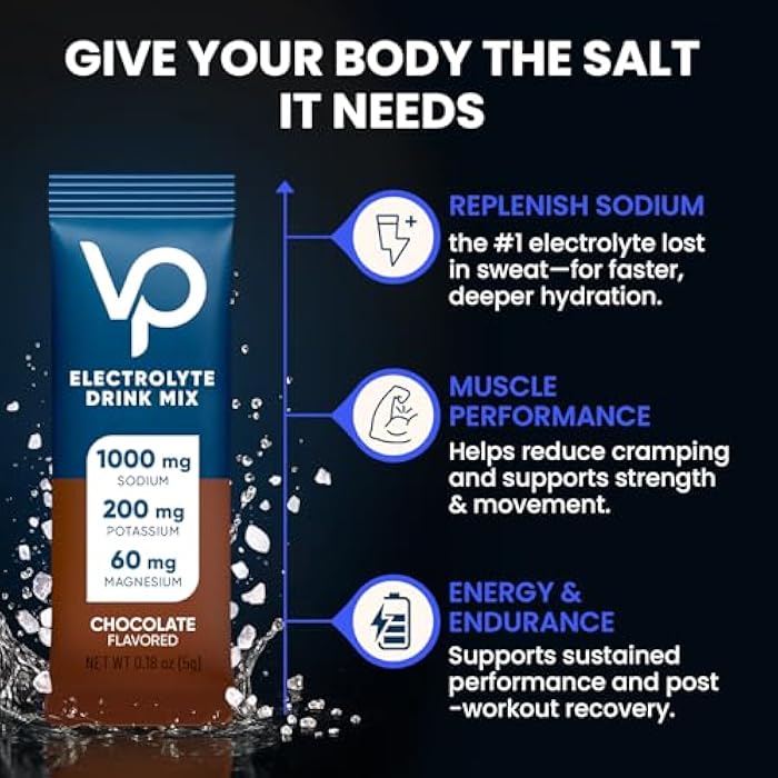 Venture PalHigh Sodium Electrolyte Drink Mix | Sugar-Free Hydration Powder with Potassium & Essential Vitamins | Zero Calorie | Vegan, Keto & Paleo Approved | 16 Stick Packs - Image 5