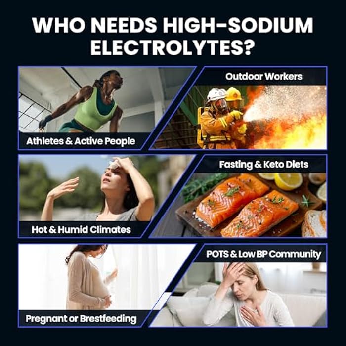 Venture PalHigh Sodium Electrolyte Drink Mix | Sugar-Free Hydration Powder with Potassium & Essential Vitamins | Zero Calorie | Vegan, Keto & Paleo Approved | 16 Stick Packs - Image 4