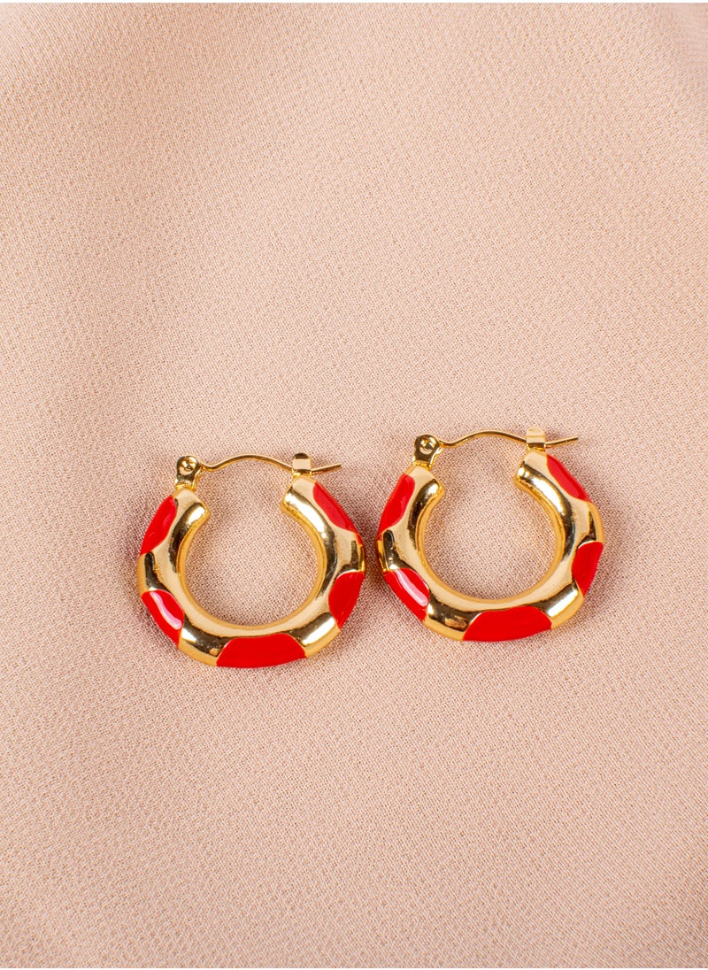 Stainless Steel Golden Red Earring - pzsku/Z6662D3F2C0C629BD2773Z/45/_/1719154454/6846d4ea-0d13-49f2-b1c0-7386ae73e417