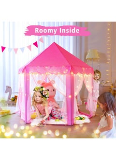 Monobeach Princess Tent Girls Large Playhouse Kids Castle Play Tent With Star Lights Toy For Children Indoor And Outdoor Games, 55'' X 53'' (Dxh)  - Image 2