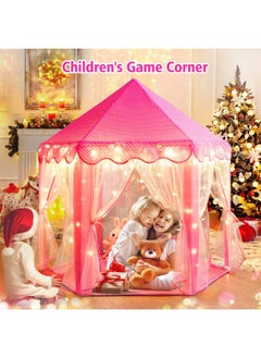 Monobeach Princess Tent Girls Large Playhouse Kids Castle Play Tent With Star Lights Toy For Children Indoor And Outdoor Games, 55'' X 53'' (Dxh)  - Image 3