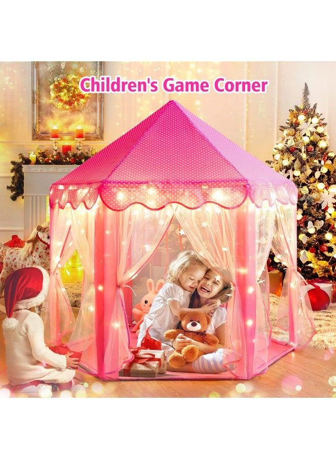 Monobeach Princess Tent Girls Large Playhouse Kids Castle Play Tent With Star Lights Toy For Children Indoor And Outdoor Games, 55'' X 53'' (Dxh) - Image 3
