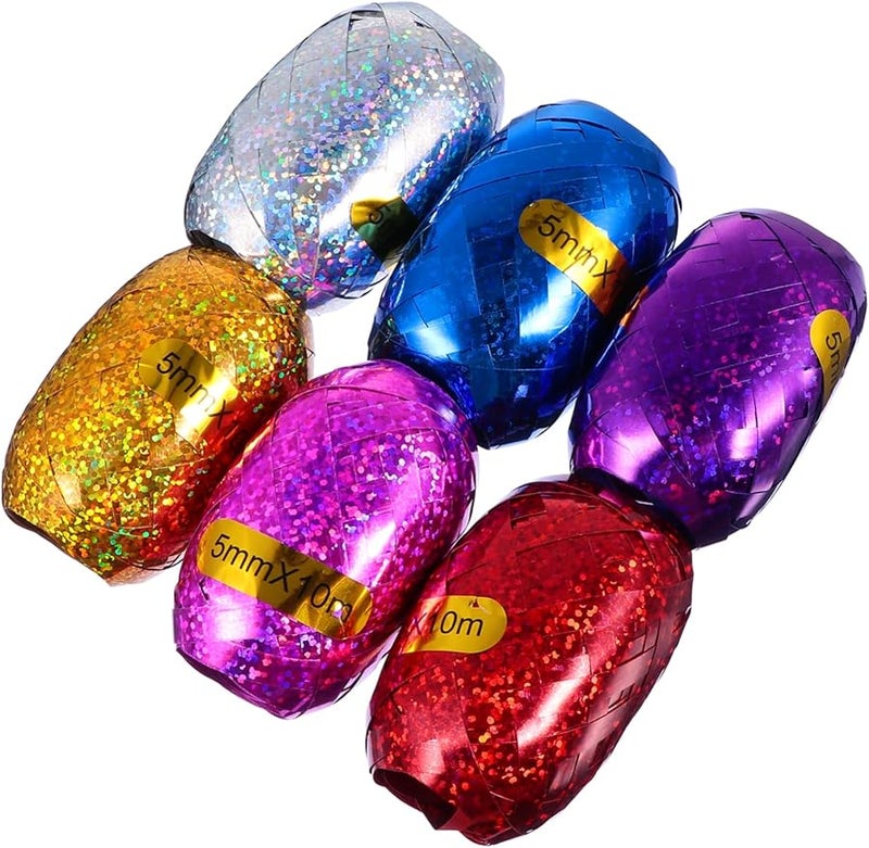 3 Sets Colorful Rugby Curling Ribbon for Crafts Wrapping Party Wedding Birthday Home Decor - Image 2