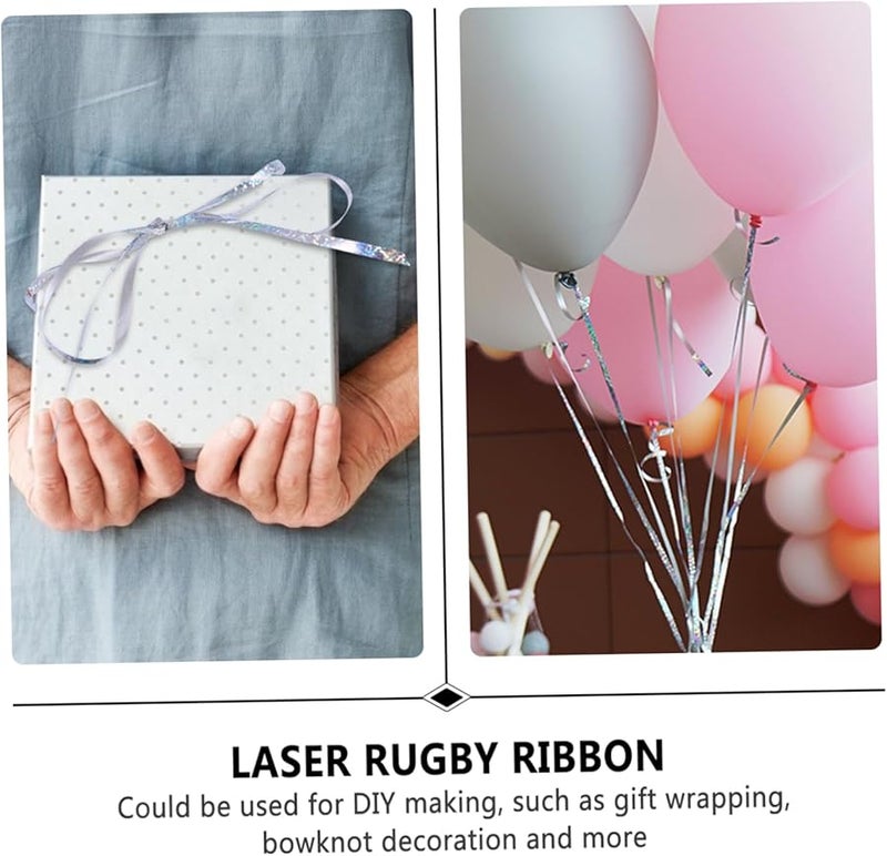 3 Sets Colorful Rugby Curling Ribbon for Crafts Wrapping Party Wedding Birthday Home Decor - Image 3