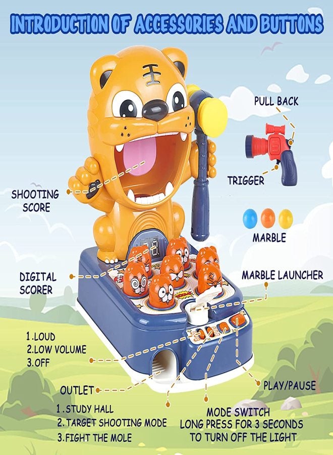 Whack A Mole Game Toddler Toys with Toy and 2 Hammers Interactive Game for Hammering& Pounding,Target Shooting Early Developmental Fun Gift for 2-3 4 5 6 7 8 Year Old Boys and Girls - Image 4
