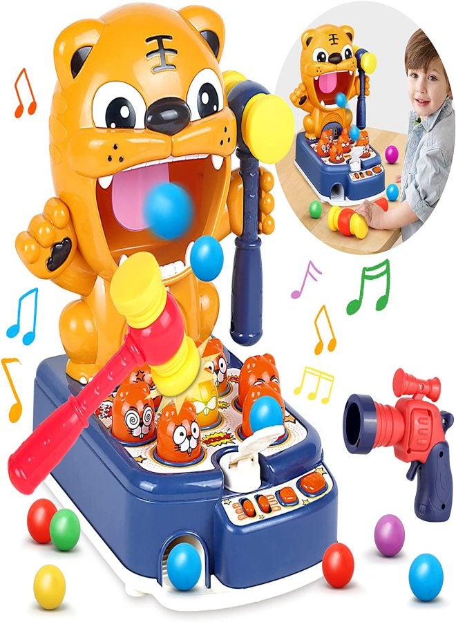 Whack A Mole Game Toddler Toys with Toy and 2 Hammers Interactive Game for Hammering& Pounding,Target Shooting Early Developmental Fun Gift for 2-3 4 5 6 7 8 Year Old Boys and Girls - Image 1