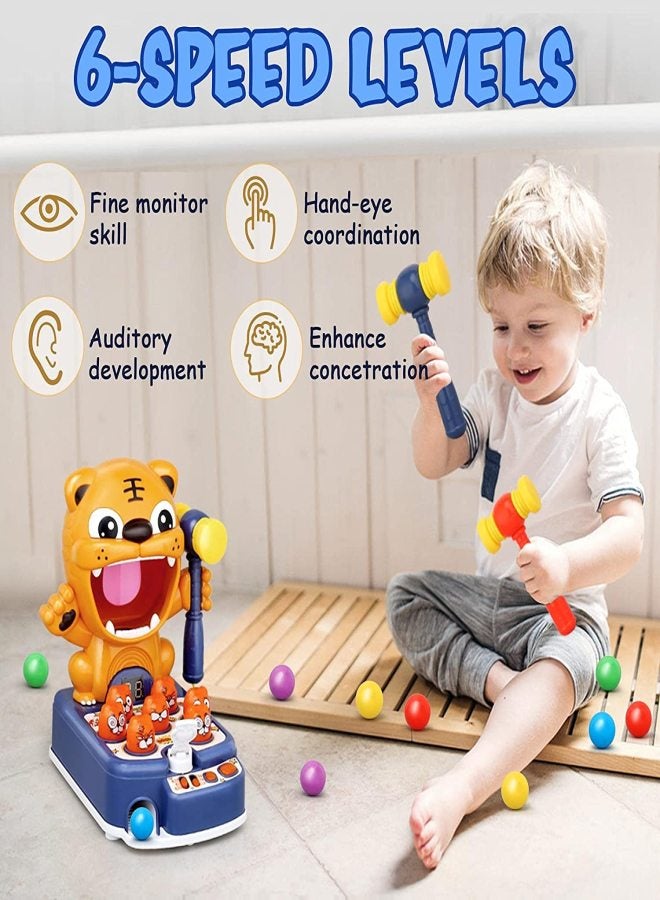 Whack A Mole Game Toddler Toys with Toy and 2 Hammers Interactive Game for Hammering& Pounding,Target Shooting Early Developmental Fun Gift for 2-3 4 5 6 7 8 Year Old Boys and Girls - Image 3