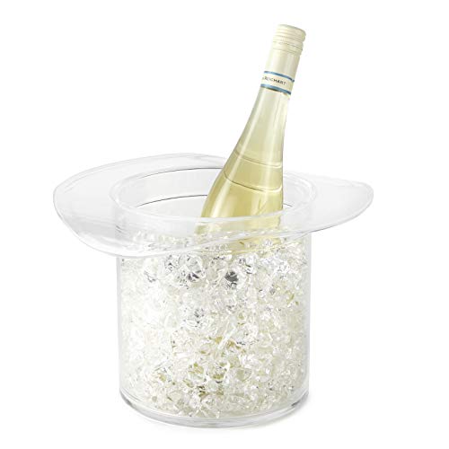 Huang Acrylic Huang Acrylic Top Hat Wine Chiller Bucket  Chilling Champagne and Wine Bottles  Great for Hosting Parties Holidays Weddings