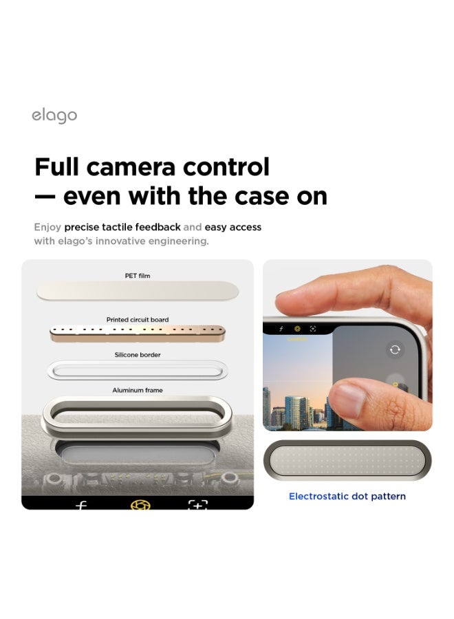Elago Magnetic Leather case for iPhone 17 Pro (2025) [Camera Control Button Cover] Vegan Leather, Shockproof, Water-Resistant [Magsafe Compatible] - Light Grey - Image 4