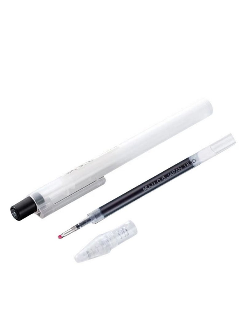 MUJI Smooth Writing Gel Pens - 10-Pack of 0.5mm Fine Point Black Ink for Office and Study - Image 2