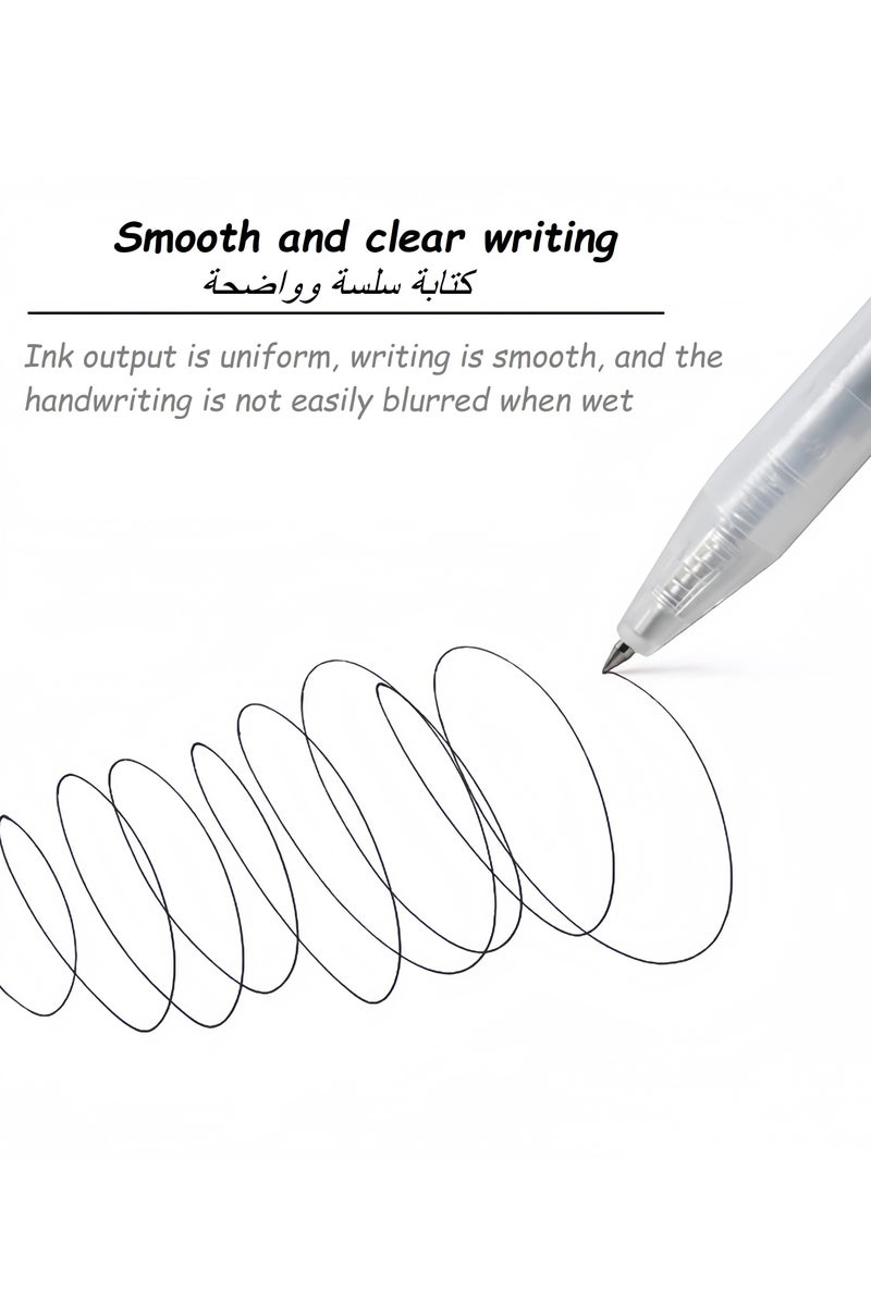 MUJI Smooth Writing Gel Pens - 10-Pack of 0.5mm Fine Point Black Ink for Office and Study - Image 3