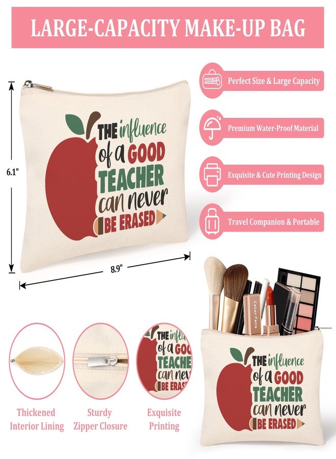 Tecanne Canvas Tote Bag with Cosmetic Bag - Teacher Appreciation Gift for Women - Perfect for Christmas or Thank You Gifts - Image 5