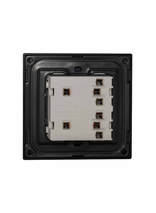 Donmarco Ultra Thin 4 Gang 1 Way Light Switch -Ultra Thin Premium Plastic Material, Modern & Durable, Fire-Resistant Electric Switch, 15-Year Warranty, Wall Switch for Home and Office (Matt Grey) - Image 4