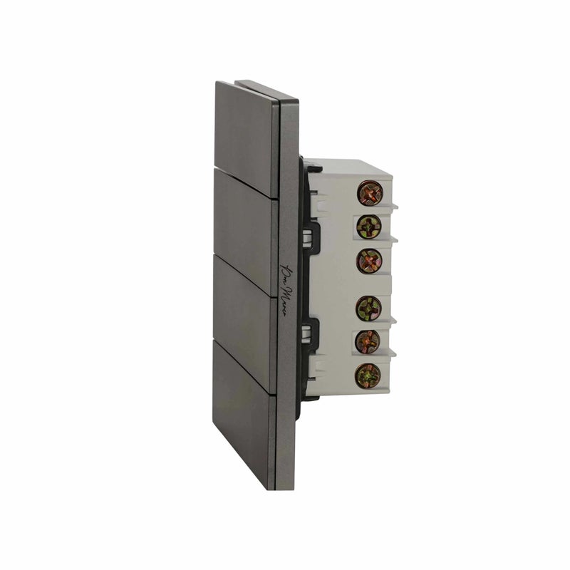 Donmarco Ultra Thin 4 Gang 1 Way Light Switch -Ultra Thin Premium Plastic Material, Modern & Durable, Fire-Resistant Electric Switch, 15-Year Warranty, Wall Switch for Home and Office (Matt Grey) - Image 3