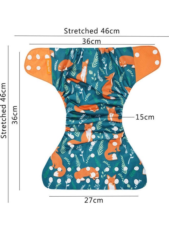 4pcs Washable Baby Cloth Diapers with Adjustable Snap Buttons at Waist  - Image 3