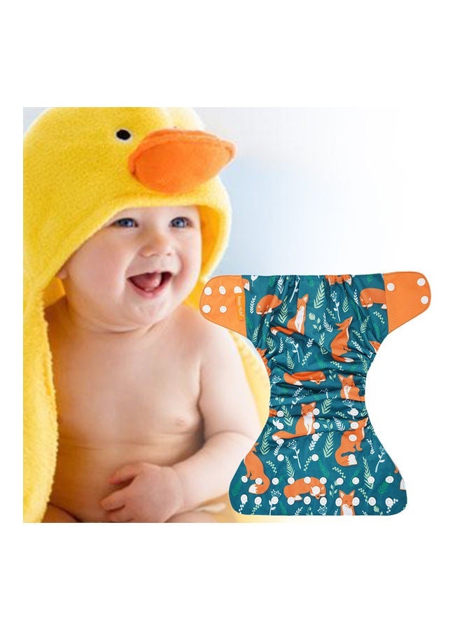 4pcs Washable Baby Cloth Diapers with Adjustable Snap Buttons at Waist  - Image 2