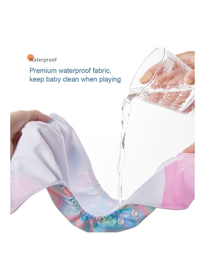 4pcs Washable Baby Cloth Diapers with Adjustable Snap Buttons at Waist  - Image 4