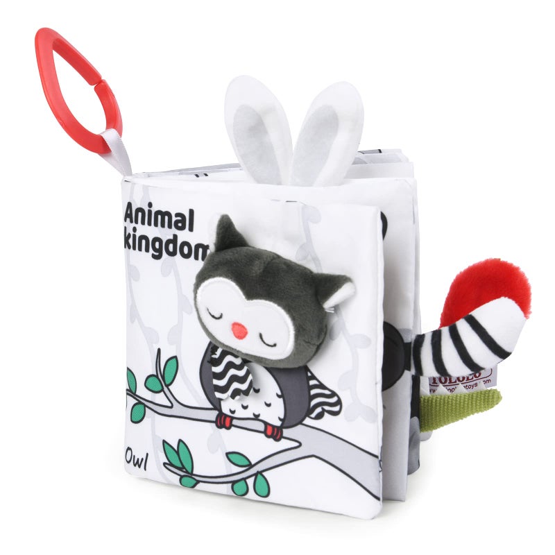 Vicloon Soft Cloth Baby Books 06 Months 3D Black White High Contrast Soft Cloth Book