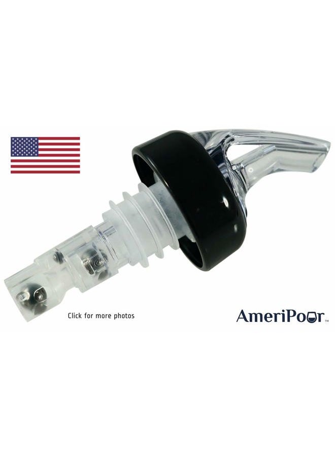 AmeriPour موزع مقاس - موزعات زجاجات الكحول - مزود بحلقة - (3 عبوات) مصنوعة 100% في الولايات المتحدة الأمريكية. فوهات بار لا تتسرب - لا تشققات، فقط صب كوكتيل مثالي في كل مرة. رائعة للنبيذ أيضًا! (1.5 أونصة) - Image 2