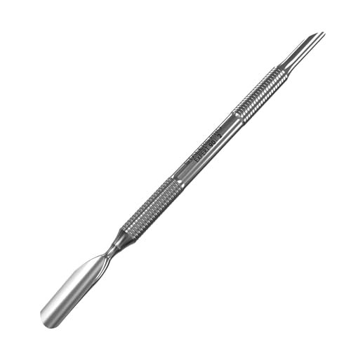 Staleks Pro Manicure Pusher EXPERT 90 Type 2 Beveled Rounded Wide Ends Stainless Steel NonSlip Handle - Image 1