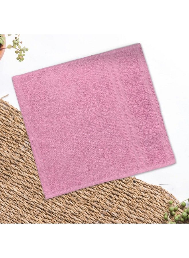 Sassoon Anatolia 1 Piece Cotton Face Towel Hanky In 500 Gsm (30Cm X 30Cm) Pink - Image 1