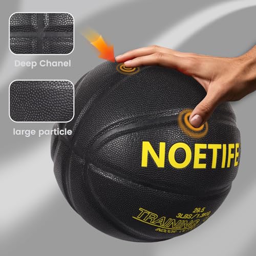 Noetifex Weighted Heavy Basketball 3LBS/2.2LBS 29.5"/28.6" Training Equipment for Indoor & Outdoor – Improve Dribbling, Passing, Handling & Rebounding Skills Weighted Training Basketball (Deflated) - Image 5