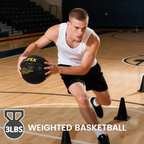 Noetifex Weighted Heavy Basketball 3LBS/2.2LBS 29.5"/28.6" Training Equipment for Indoor & Outdoor – Improve Dribbling, Passing, Handling & Rebounding Skills Weighted Training Basketball (Deflated) - Image 3