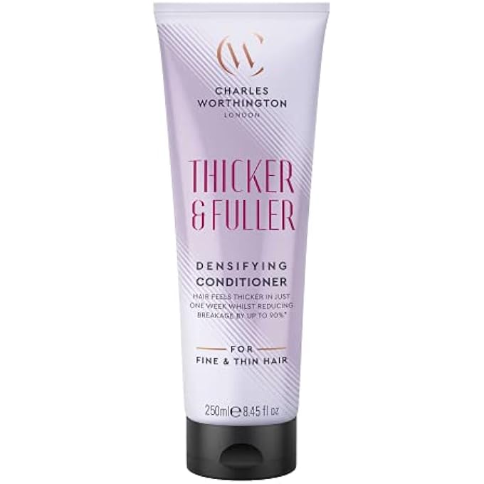 CHARLES WORTHINGTON THICKER AND FULLER DENSIFYING CONDITIONER, HAIR THICKENING CONDITIONER FOR FINE HAIR, HAIR THICKENING PRODUCTS FOR WOMEN AND MEN, SALON HAIR REPAIR, 250 ML - Image 1
