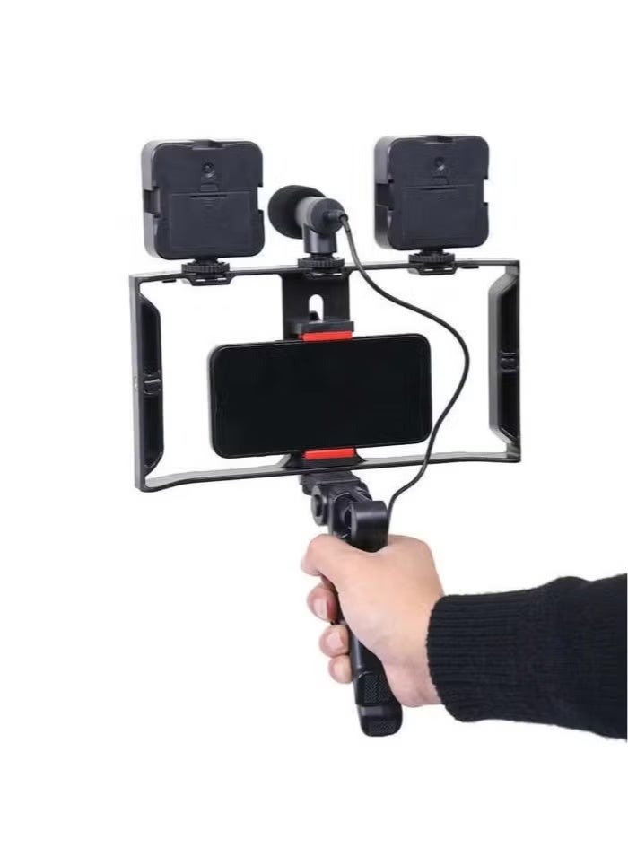 JAJEEK AY-49X Video Making Kit – Camera Cage Stabilizer Rig for Smartphones, Film Making Rig with Hand Grip Bracket, Ideal for Smooth Video Recording, Vlogging, and Filmmaking - Image 1