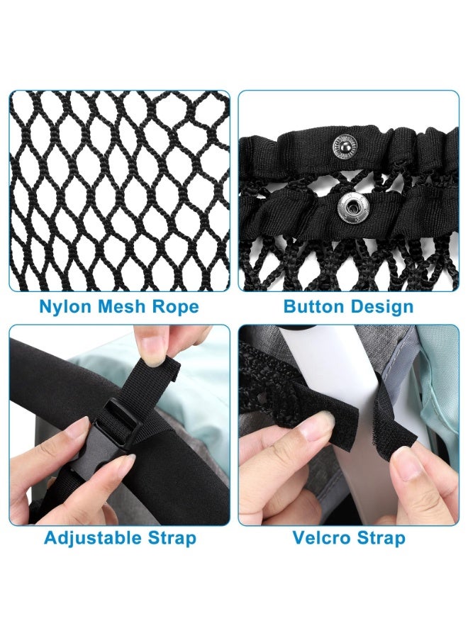 Universal Stroller Organizer Mesh Bag, Adjustable Polyester Net Storage Caddy - Image 3