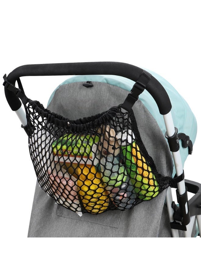 Universal Stroller Organizer Mesh Bag, Adjustable Polyester Net Storage Caddy - Image 1