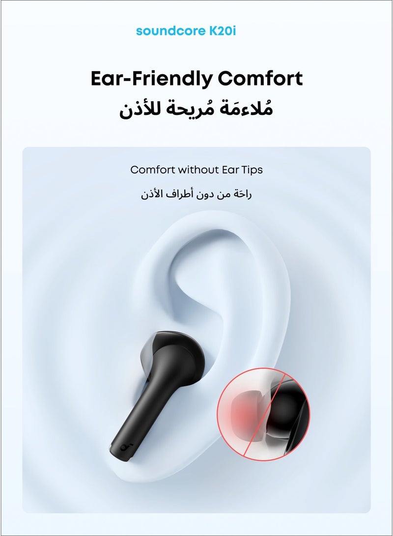 Anker موصل USB C، شاحن USB C بقوة 20 واط - شاحن PowerPort III Cube للشحن السريع، متوافق مع iPhone 16/16 Plus/16 Pro/16 Pro Max، 15/14/13/12 سلسلة، Galaxy، iPad (الكابل غير متضمن) وسماعات K20i شبه داخل الأذن، بلوتوث لاسلكي، 36 ساعة وقت تشغيل، شحن سريع، صوت واضح، ملاءمة مريحة، مكالمات واضحة بميكروفونين ENC، EQ مخصص، IPX5، بلوتوث 5.3، تحكم عبر التطبيق بلاك باندل - Image 3