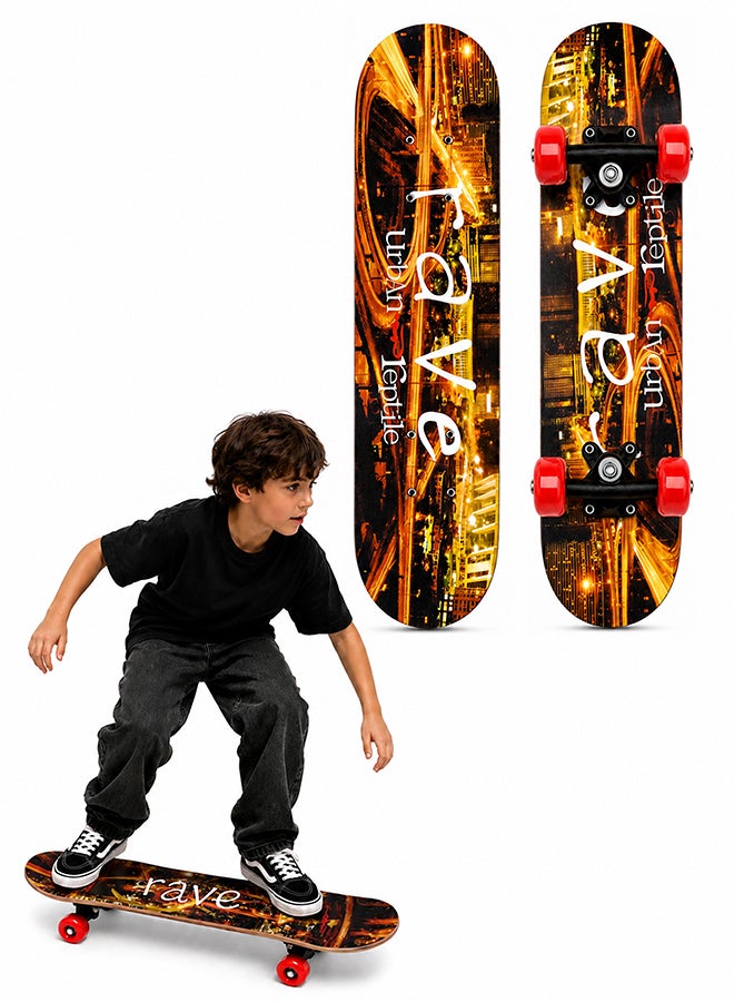 Toshionics Complete Standard Skateboards With PU Wheels For Beginners Boys Girls Teenager Wooden Canadian Maple Cruiser Pro Skate Board - Image 1